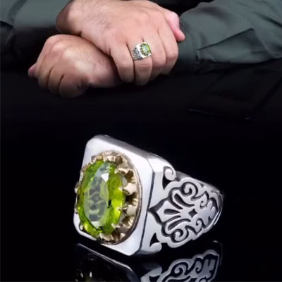 انگشتر مردانه زبرجد کد ۱۱۴۶۴