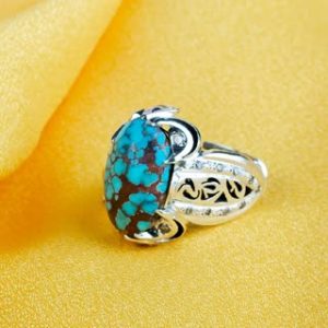 انگشتر مردانه اسپرت فیروزه نیشابوری کد ۱۱۴۳۵