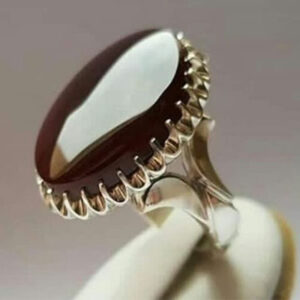 انگشتر نقره عقیق کرزی کد ۱۱۴۸۰