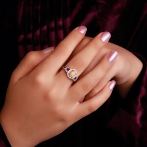 انگشتر زنانه اوپال طبیعی کد ۱۱۴۶۸