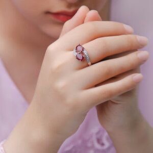 انگشتر زنانه یاقوت سرخ طبیعی آفریقایی کد ۱۱۴۷۰