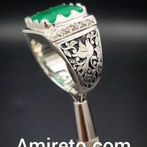 انگشتر نقره مردانه دست‌ساز کد ۱۱۴۱۵