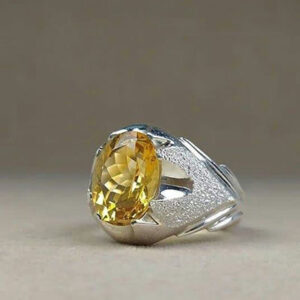 انگشتر نقره سیترین کد ۱۱۴۸۴