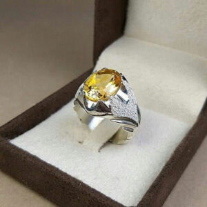 انگشتر نقره سیترین کد ۱۱۴۸۴