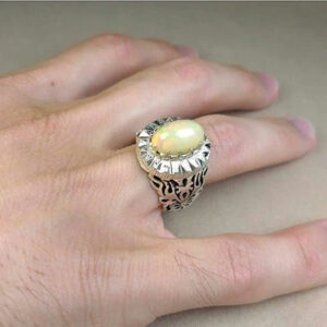 انگشتر نقره اوپال کد ۱۱۴۸۵