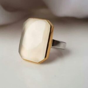 انگشتر نقره مردانه عقیق یمنی نباتی کد ۱۱۴۹۴