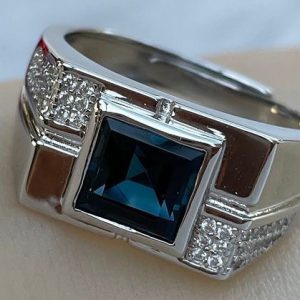 خرید انگشتر نقره مردانه توپاز لندن