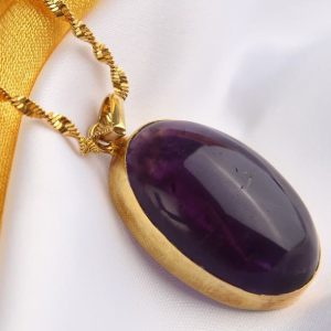 خرید گردنبند زنانه نقره آمیتیست طبیعی