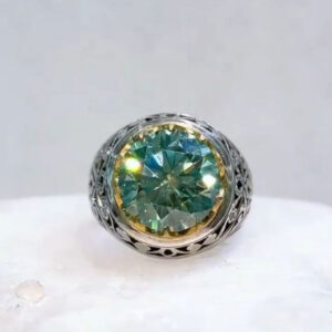 انگشتر موزانایت سبز کد ۱۱۵۹۳