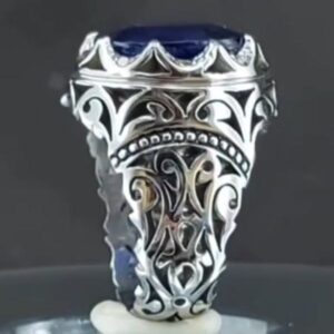 انگشتر یاقوت کبود طبیعی آفریقایی کد ۱۱۵۹۸