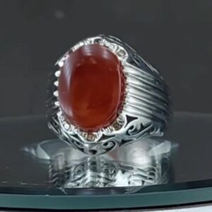 انگشتر عقیق سرخ یمنی کد ۱۱۶۰۰
