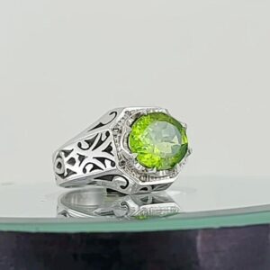 انگشتر زبرجد طبیعی آفریقایی کد ۱۱۶۳۰