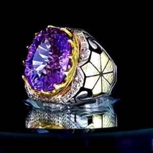 انگشتر آمیتیست طبیعی کد ۱۱۶۴۳