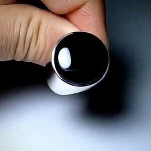 انگشتر عقیق مشکی کد ۱۱۶۵۳