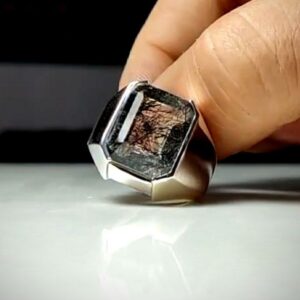 انگشتر نقره مردانه دست ساز در نجف مویی کد ۱۱۶۵۶