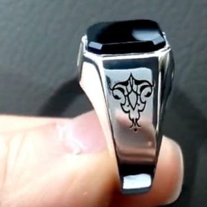 خرید انگشتر نقره مردانه دستساز عقیق