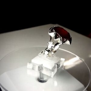 انگشتر نقره مردانه دستساز یاقوت سرخ آفریقایی کد ۱۱۶۶۴