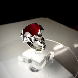 خرید انگشتر نقره مردانه دستساز یاقوت سرخ آفریقایی