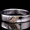 خرید حلقه نقره ازدواج دست ساز الماس آفریقایی