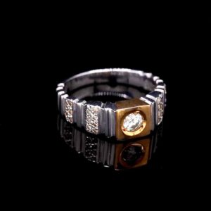 خرید انگشتر نقره مردانه دست ساز موزانایت