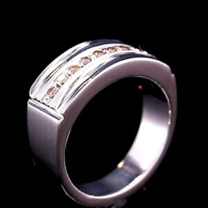 خرید حلقه نقره ازدواج دست ساز الماس