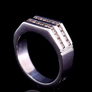 خرید حلقه نقره ازدواج دست ساز الماس آفریقایی