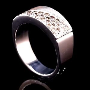 خرید حلقه نقره ازدواج دست ساز الماس آفریقایی