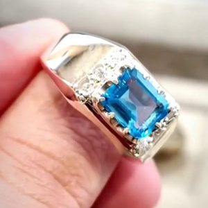 انگشتر توپاز سوئیس نقره کد ۱۱۷۰۶