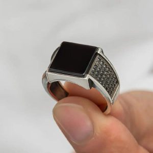 انگشتر نقره مردانه ترک کد ۱۱۷۰۷