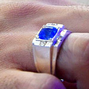 انگشتر توپاز طبیعی مردانه کد ۱۱۷۱۹