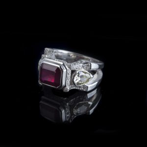 انگشتر یاقوت سرخ مردانه کد ۱۱۷۲۱