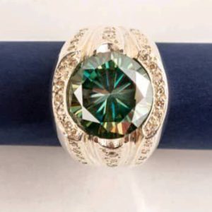 انگشتر موزانایت نقره کد ۱۱۷۲۲