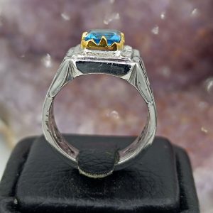 انگشتر توپاز آبی اصلی کد ۱۱۷۲۸