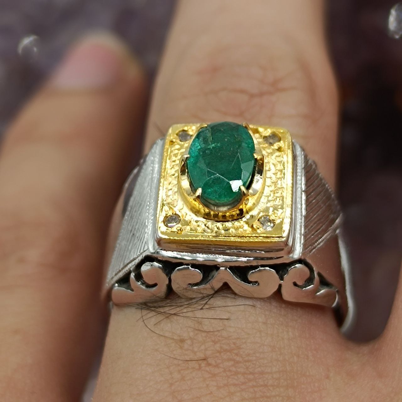 انگشتر زمرد کد 11729 - Image 3