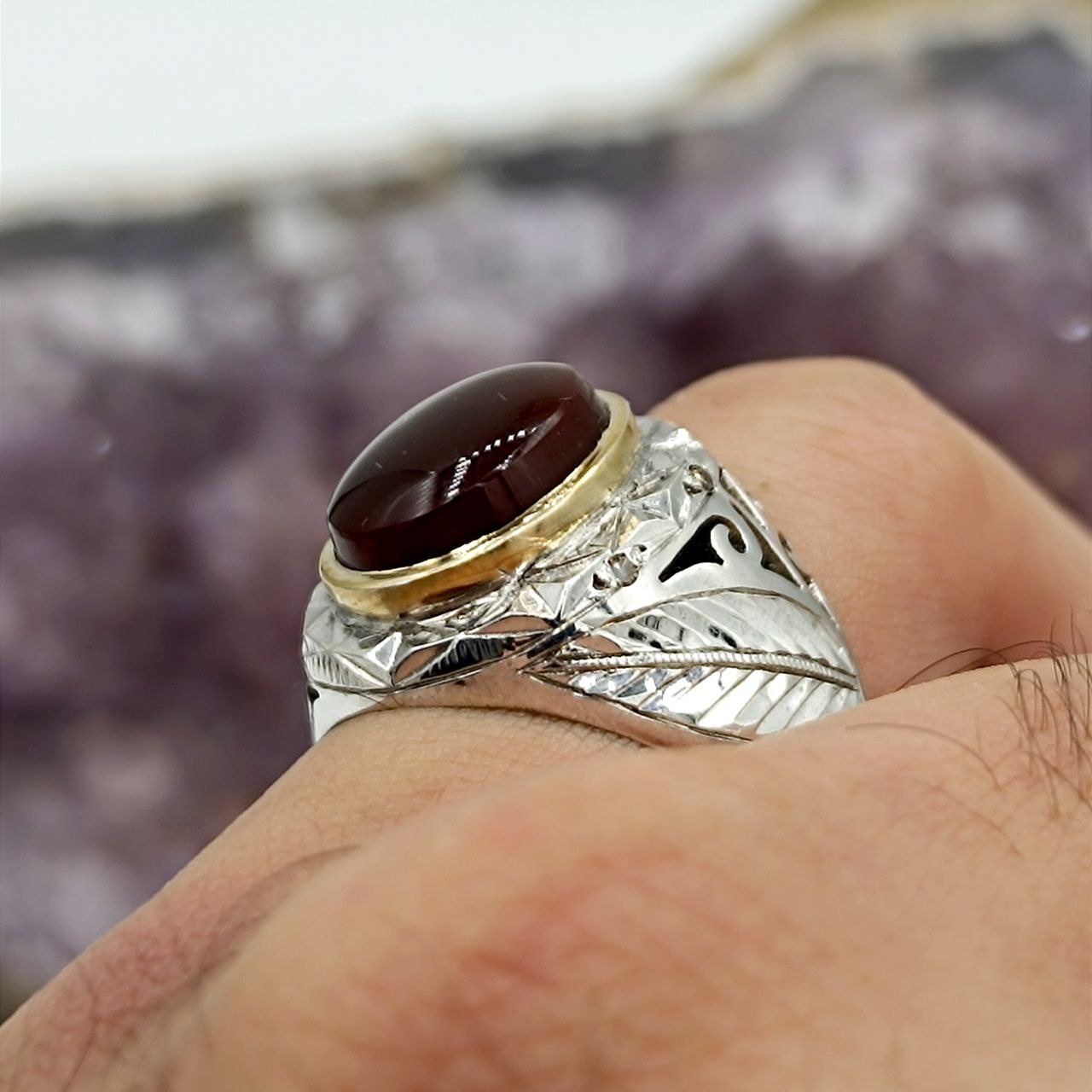 انگشتر عقیق یمن 11738 - Image 6
