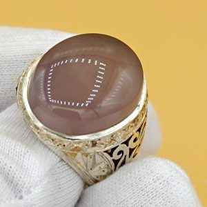 انگشتر عقیق یمنی سوسنی کد ۱۱۷۵۳