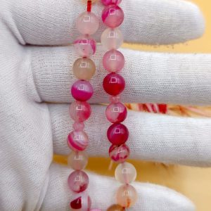 تسبیح عقیق صورتی کد ۱۱۷۶۸