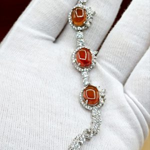 دستبند عقیق یمنی کد ۱۱۷۷۴