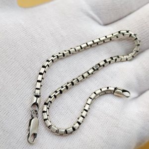 دستبند مردانه نقره کد ۱۱۷۷۸