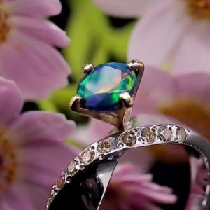 انگشتر اوپال زنانه کد ۱۱۷۸۹