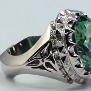 انگشتر توپاز سبز کد ۱۱۷۹۳