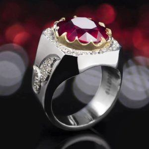 انگشتر یاقوت سرخ آفریقایی کد ۱۱۷۹۹