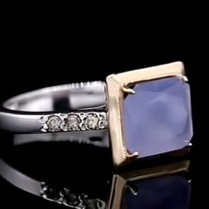 انگشتر عقیق یمنی کبود کد ۱۱۸۰۳