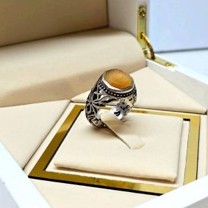 انگشتر عقیق خطی یمن کد ۱۱۸۰۵