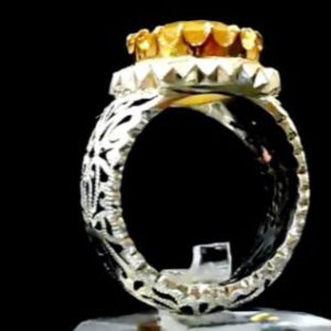 انگشتر یاقوت زرد طبیعی کد ۱۱۸۰۶