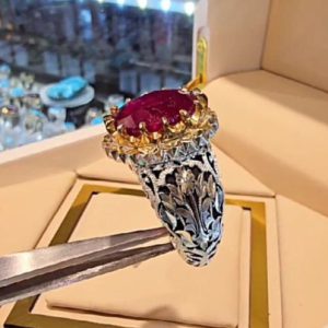 انگشتر یاقوت سرخ طبیعی کد ۱۱۸۰۷