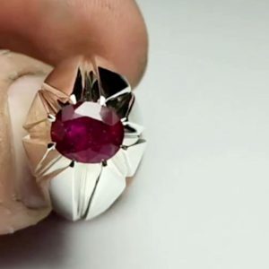 انگشتر یاقوت سرخ طبیعی آفریقایی کد ۱۱۸۱۶