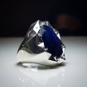 انگشتر یاقوت کبود طبیعی آفریقایی کد ۱۱۸۴۴