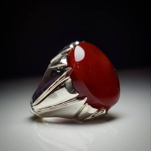 انگشتر عقیق یمنی سرخ کد ۱۱۸۴۹