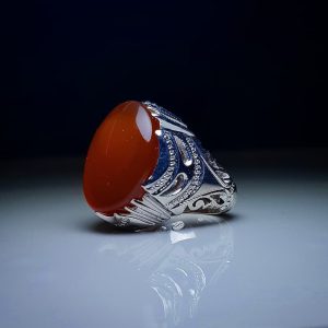 انگشتر عقیق یمنی سرخ کد ۱۱۸۵۴